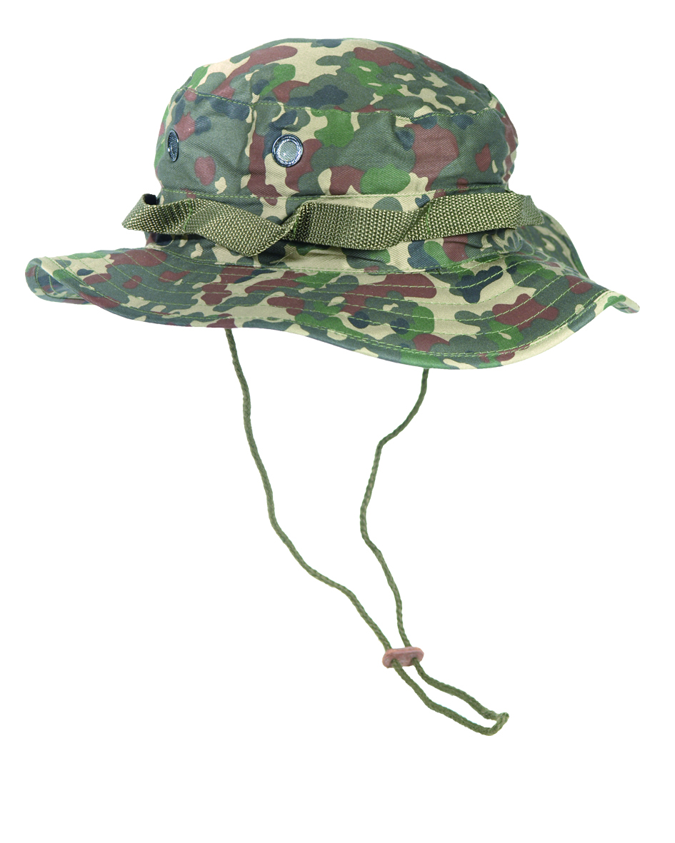 US Military Style Flecktarn/BW Camo Adjustable Cap - Cotton-Polyester Blend With Ventilation