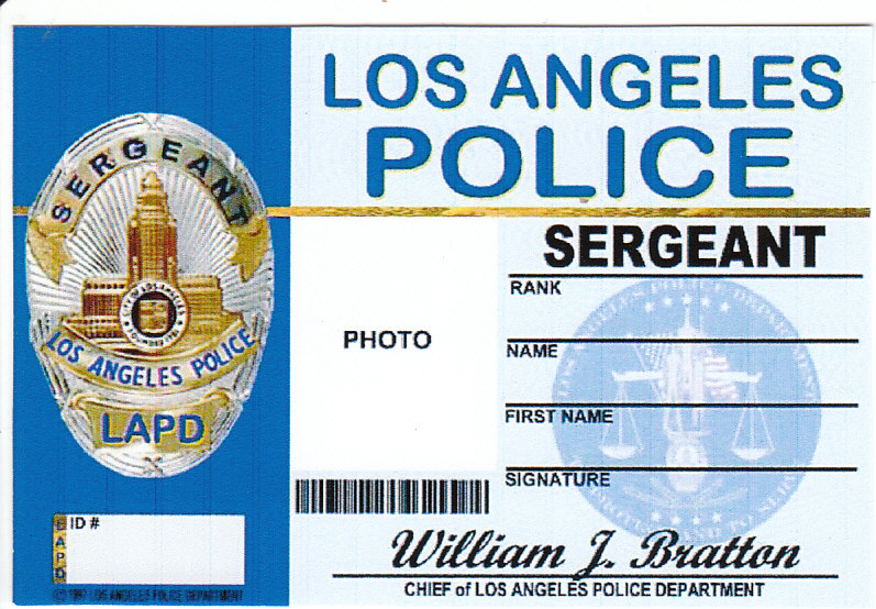 Sergeant Of Los Angeles Police Dienstausweis