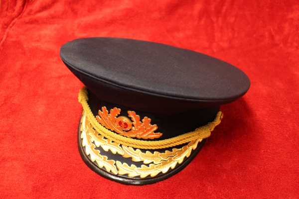 Casquette D'officier Général/Amiral Marine RDA - Repro NVA Volksmarine - Collection Militaire